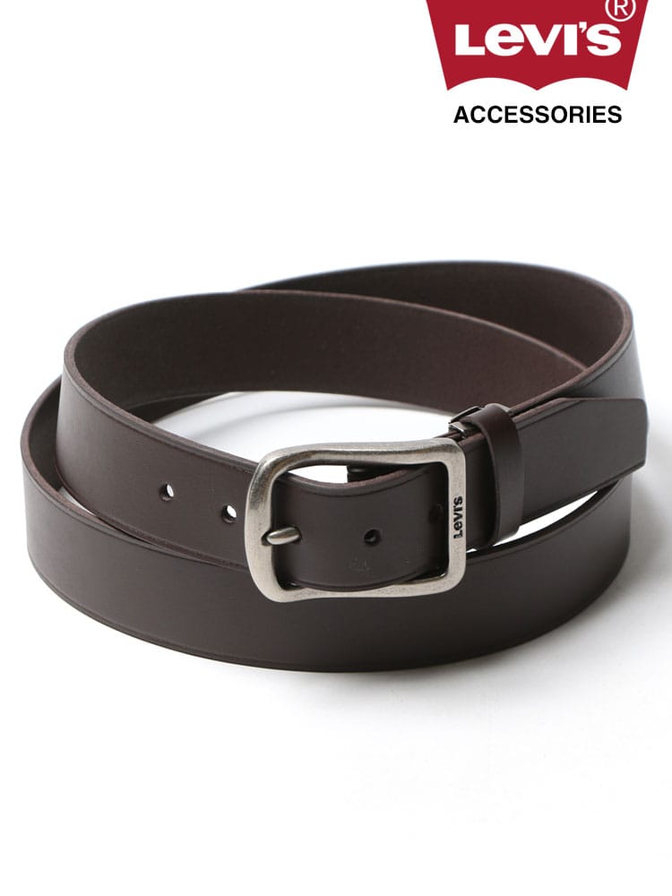 大きいサイズ メンズ LEVI'S (リーバイス) 牛革 ピンバックル ベルト