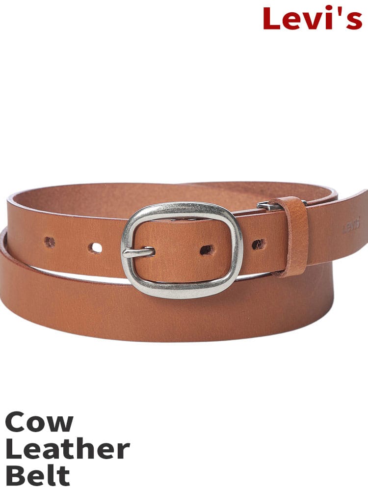 Levi's (リーバイス) レザーベルト 細幅 シンプル 牛革 本革 15516993