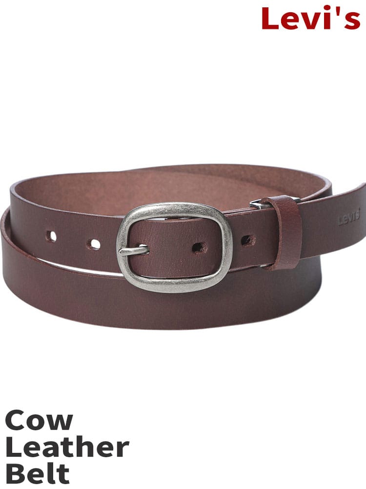 Levi's (リーバイス) レザーベルト 細幅 シンプル 牛革 本革 15516993