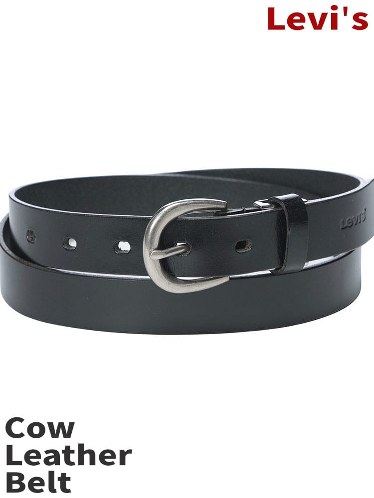 Levi's (リーバイス) レザーベルト 細幅 シンプル 牛革 本革 15516999