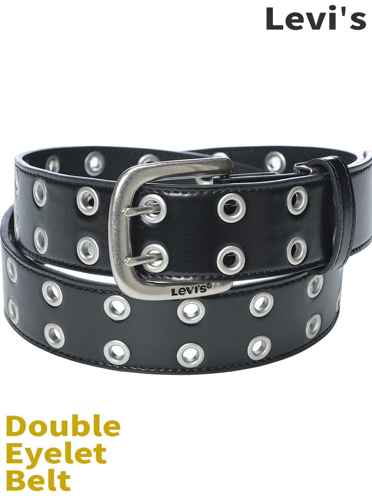Levi's (リーバイス) ダブルアイレット ベルト 合皮 18516911