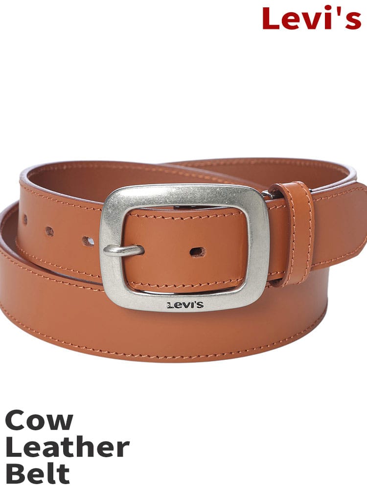 Levi's (リーバイス) ステッチ レザーベルト 本革 牛革 牛床革 15116491