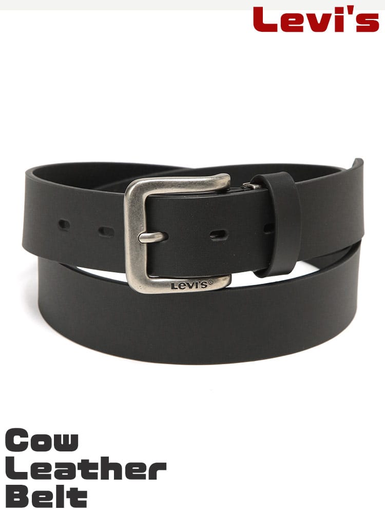 Levi's (リーバイス) ベーシック レザーベルト 牛革 牛床革 本革 本皮 15116020
