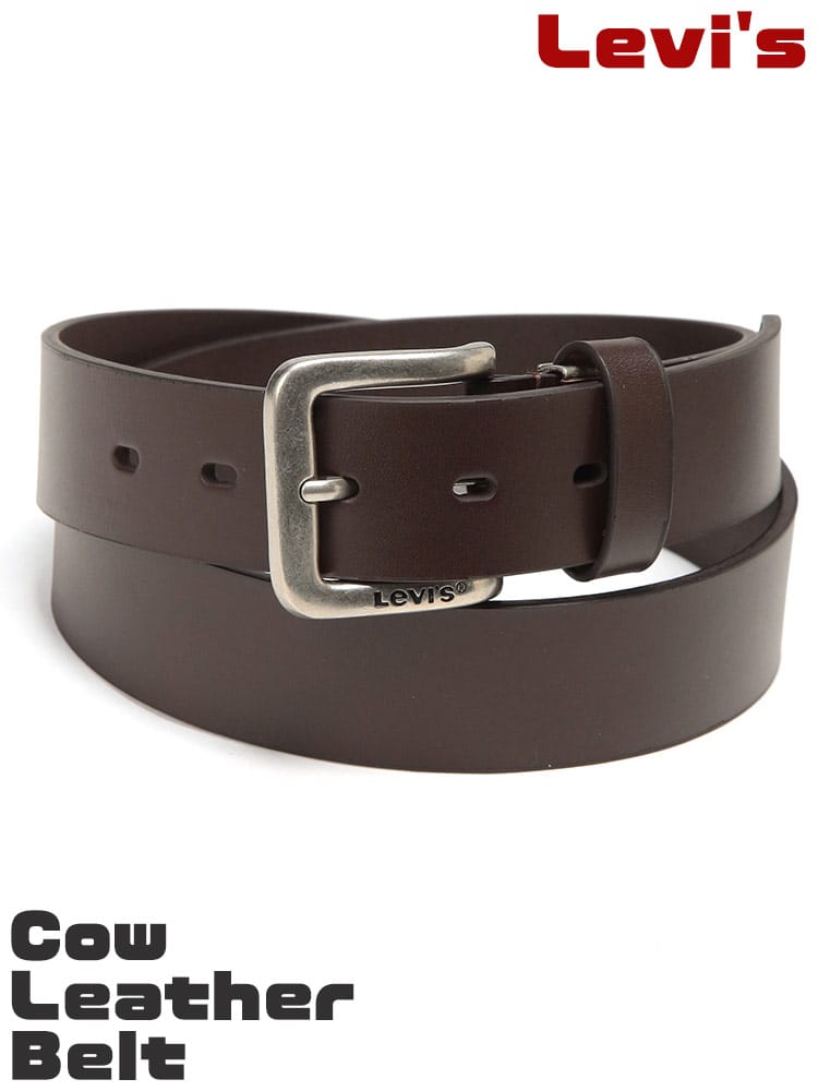Levi's (リーバイス) ベーシック レザーベルト 牛革 牛床革 本革 本皮 15116020