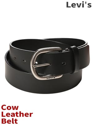 Levi's (リーバイス) 牛床革 ベルト メンズ 牛革 ロゴ刻印 ベーシック ピンバックルベルト 15116022