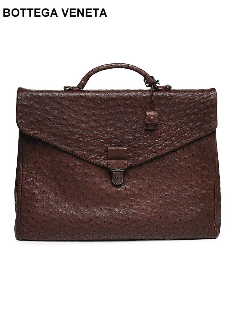 BOTTEGA VENETA (ボッテガ・ヴェネタ) オーストリッチ ブリーフバッグ BV122139VQ950 メンズ