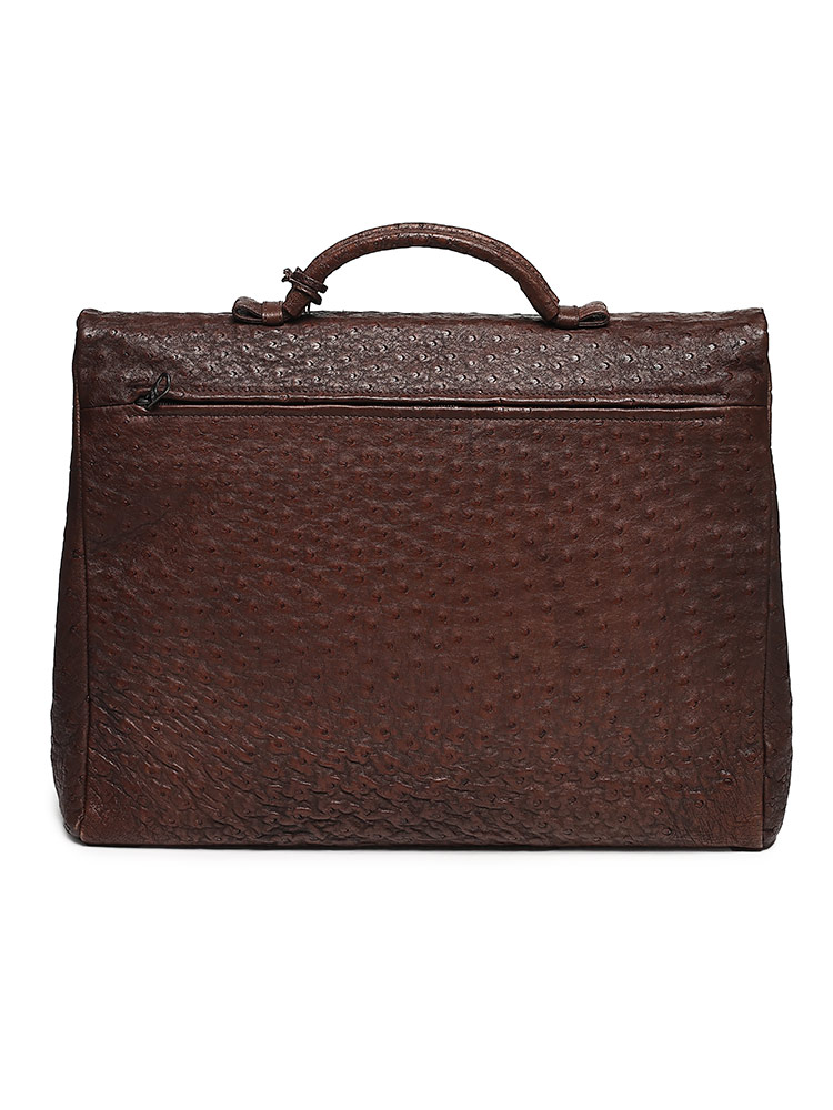 BOTTEGA VENETA (ボッテガ・ヴェネタ) オーストリッチ ブリーフバッグ BV122139VQ950 メンズ【サカゼン公式通販】