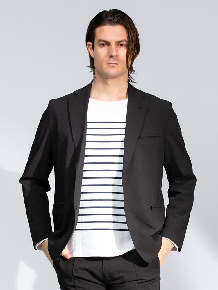 G-STAGE (ジーステージ) 春夏 マイクロサッカー地 ストレッチ シングル ジャケット