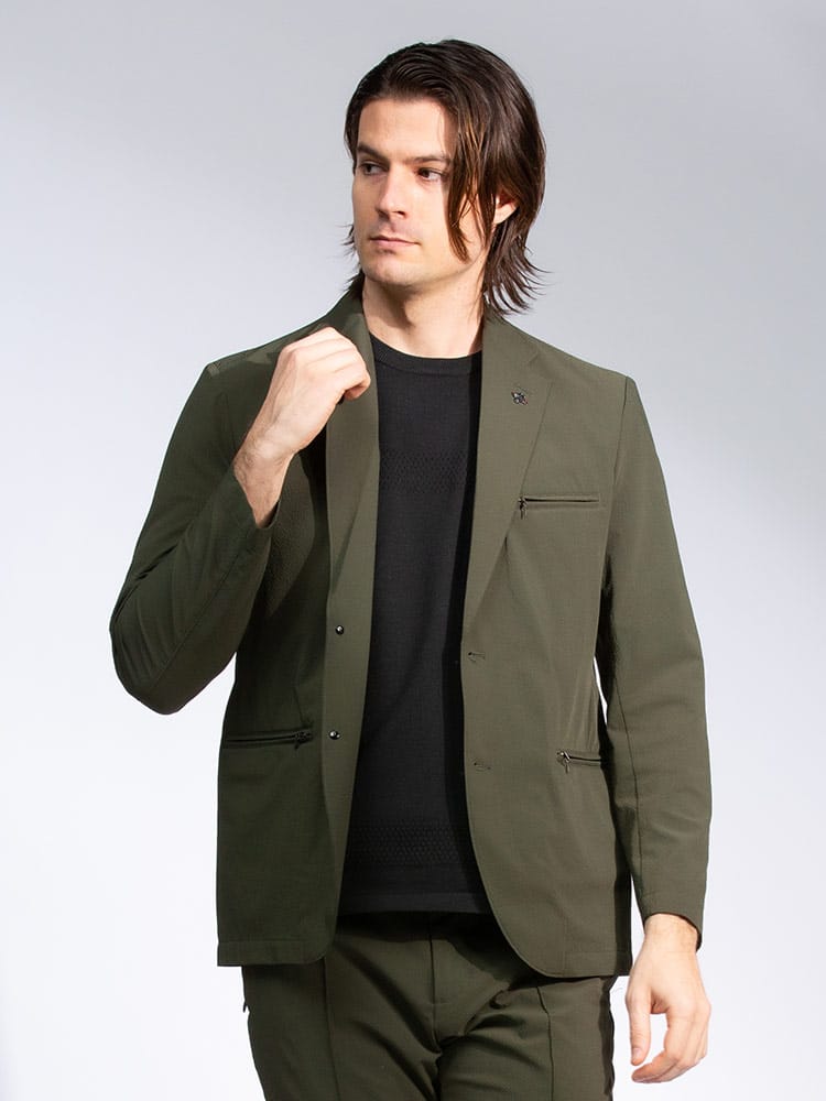 G-STAGE (ジーステージ) 春夏 マイクロサッカー地 ストレッチ シングル ジャケット