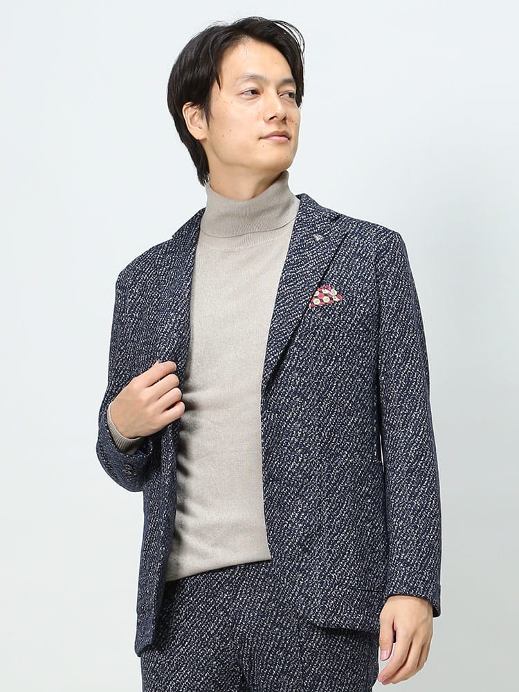 G-STAGE (ジーステージ) ストレッチ ジャージー 総柄 シングル ジャケット