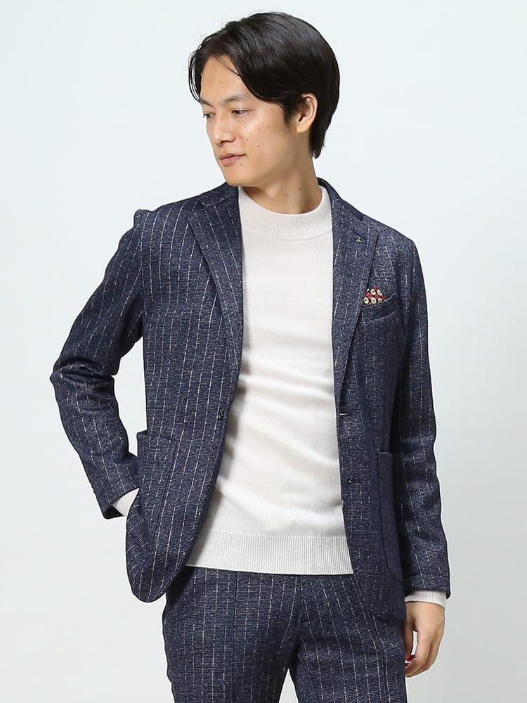 G-STAGE (ジーステージ) ストレッチ ジャージー 総柄 シングル ジャケット