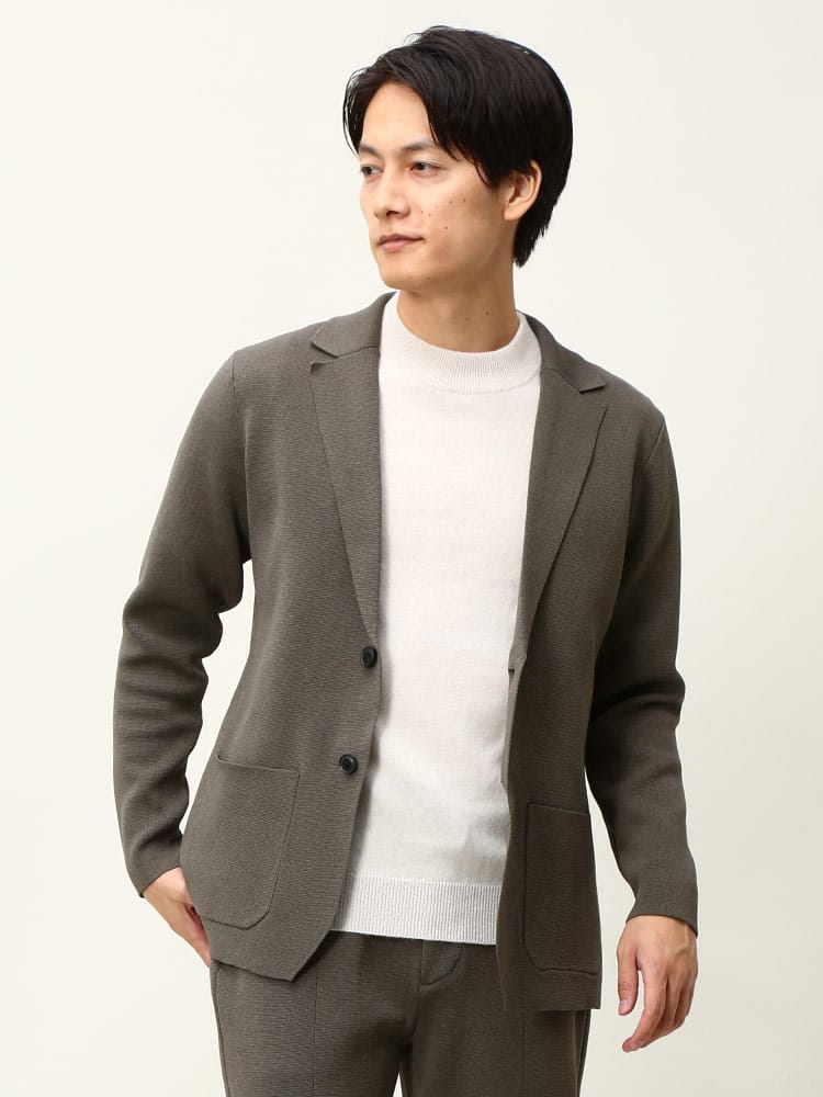 在庫処分 返品交換不可 SARTORIA DEL GROSSO (サルトリアデルグロッソ) ストレッチ ミラノリブ シングル ジャケット  セットアップ対応 入学 卒業 行事 イベント