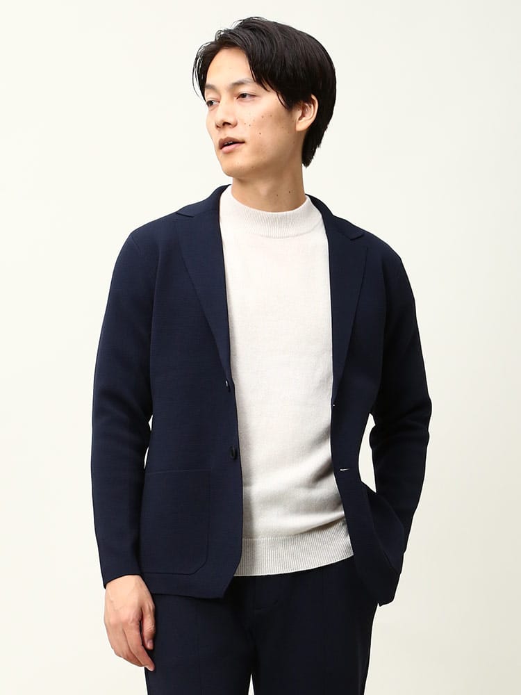 在庫処分 返品交換不可 SARTORIA DEL GROSSO (サルトリアデルグロッソ) ストレッチ ミラノリブ シングル ジャケット  セットアップ対応 入学 卒業 行事 イベント
