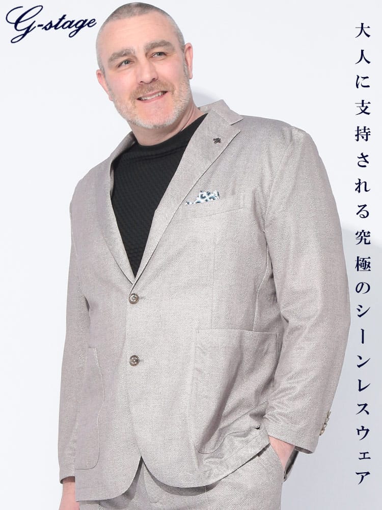 シングル ジャケット ウォッシャブル ストレッチ ジャージメッシュ アウター テーラード プリント ビジカジ 洗える 大きいサイズ メンズ ビジネス