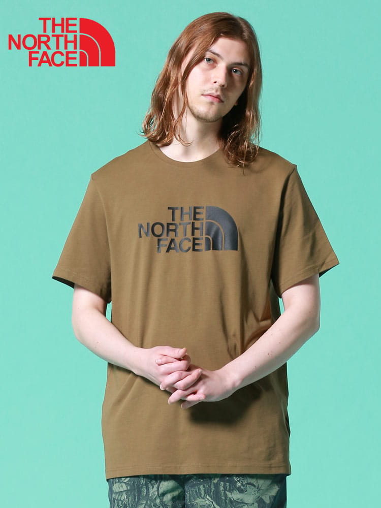 ノースフェイス Tシャツ メンズ THE NORTH FACE 綿100％ 迷彩ロゴプリント クルーネック 半袖 EASY TEE NF2TX3