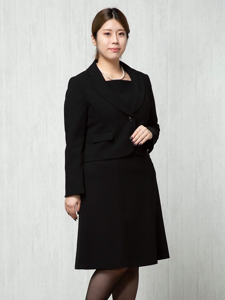 DARJE (ダージ) 礼服 シングル 1ツ釦 ジャケット 前開きワンピース アンサンブル