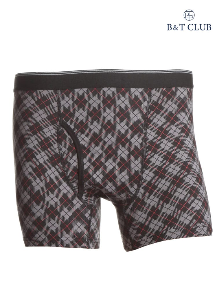 大きいサイズ メンズ B＆T CLUB チェック柄 前開き ボクサーパンツ 3L 4L 5L 6L