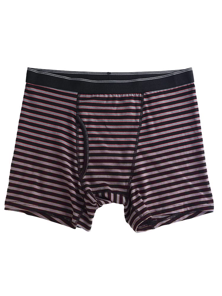 大きいサイズ メンズ B＆T CLUB (ビーアンドティークラブ) ボーダー 前開き ボクサーパンツ