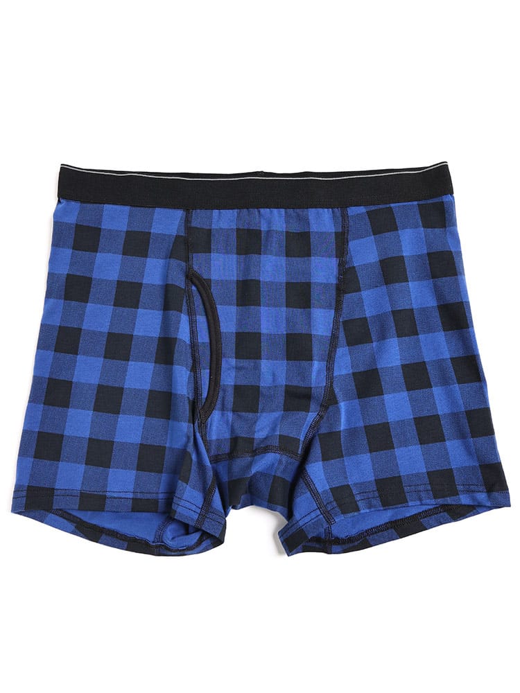 ボクサーパンツ 裏地ソフトタッチ バッファローチェック柄 肌着 下着 前開き 大きいサイズ メンズ 3L 4L 5L 6L