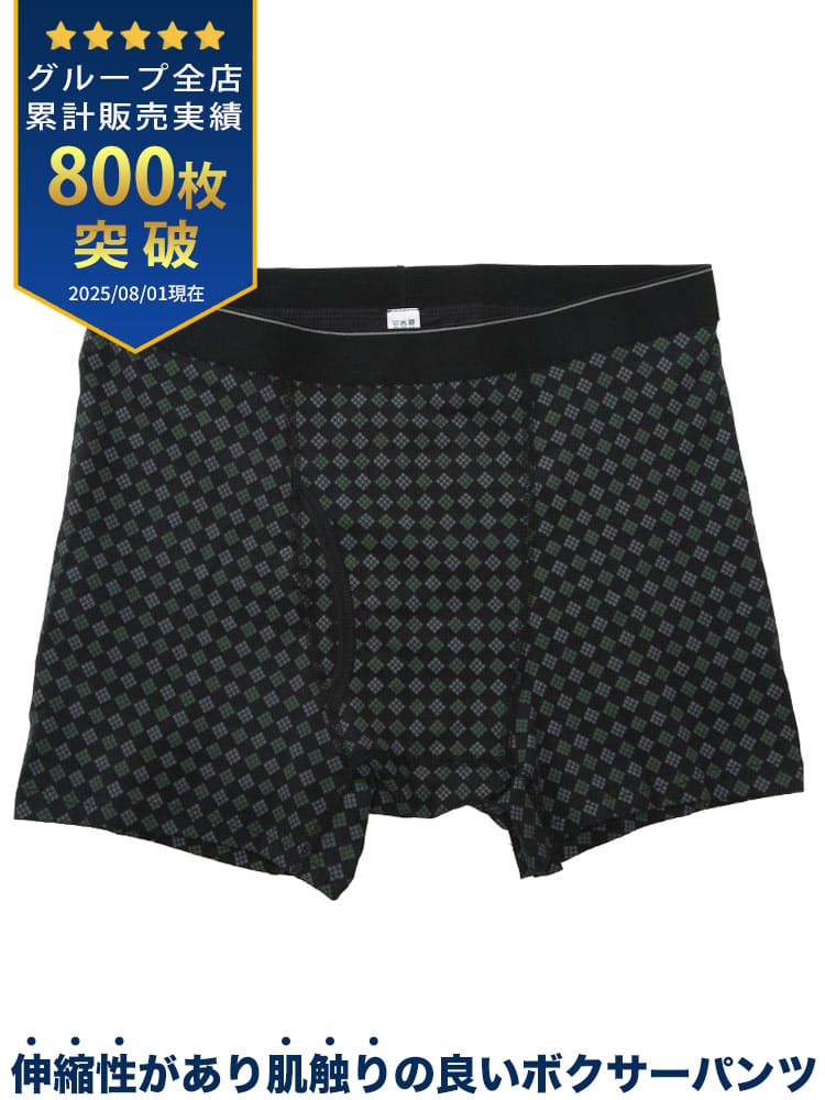 ボクサーパンツ 総柄プリント 前開き 大きいサイズ メンズ 