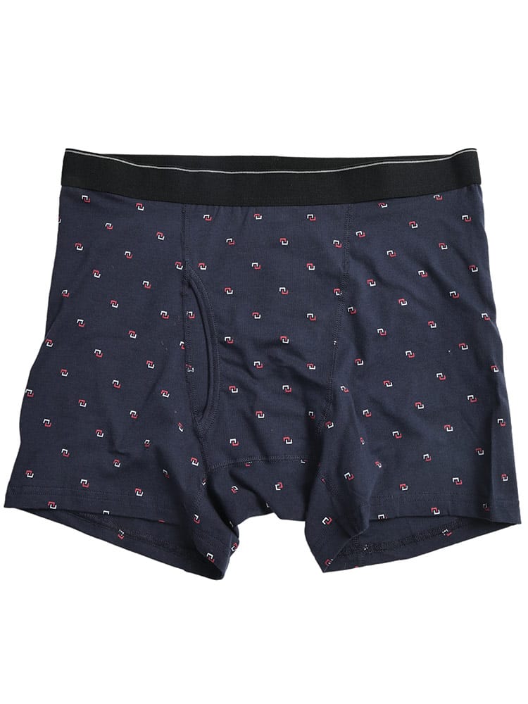 ボクサーパンツ メンズ 大きいサイズ 綿混 総柄 前開き パンツ B＆T CLUB ビーアンドティークラブ 3L 4L 5L 6L