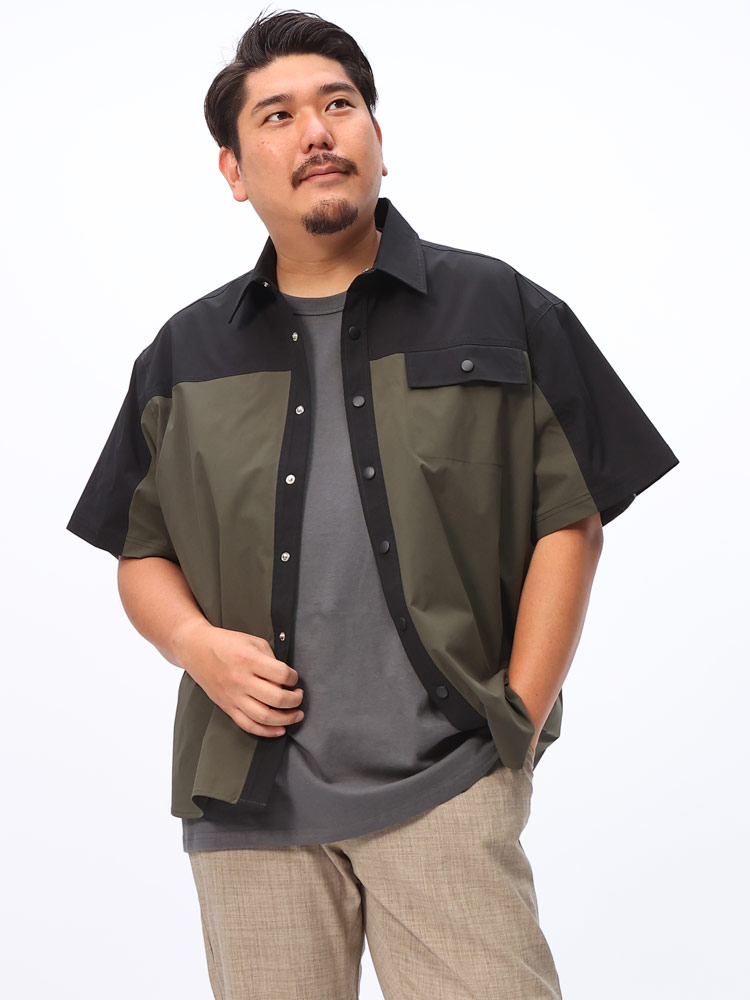 半袖 シャツ 冷感 シルクタッチ 花柄 ポケット付き トップス 大きい 