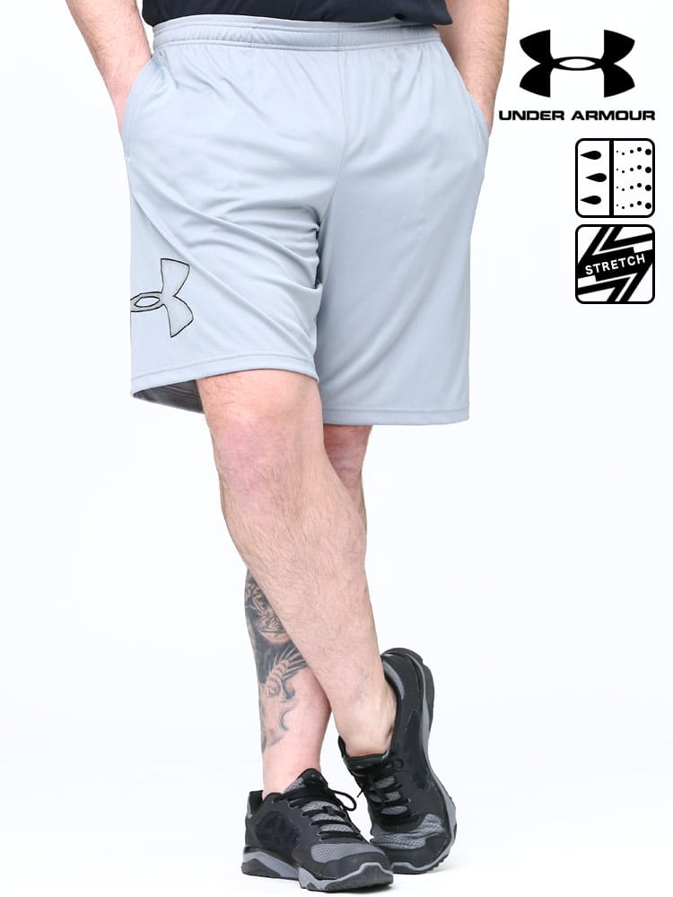 大きいサイズ メンズ UNDER ARMOUR (アンダーアーマー) 日本規格 heatgear LOOSE BIGロゴ ショートパンツ TECH GRAPHIC SHORT