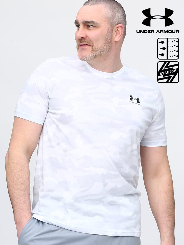 大きいサイズ メンズ UNDER ARMOUR (アンダーアーマー) 日本規格 heatgear LOOSE 迷彩 クルーネック 半袖 Tシャツ CC Printed Shirt