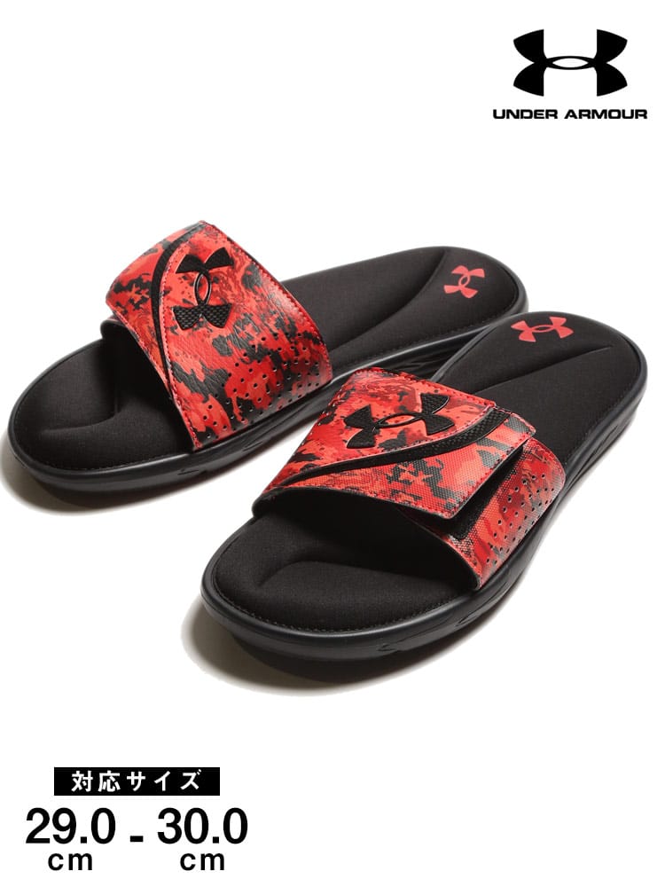 大きいサイズ メンズ UNDER ARMOUR (アンダーアーマー) 日本規格 迷彩 ロゴ スライドサンダル M Ignite VI Graphic Strap