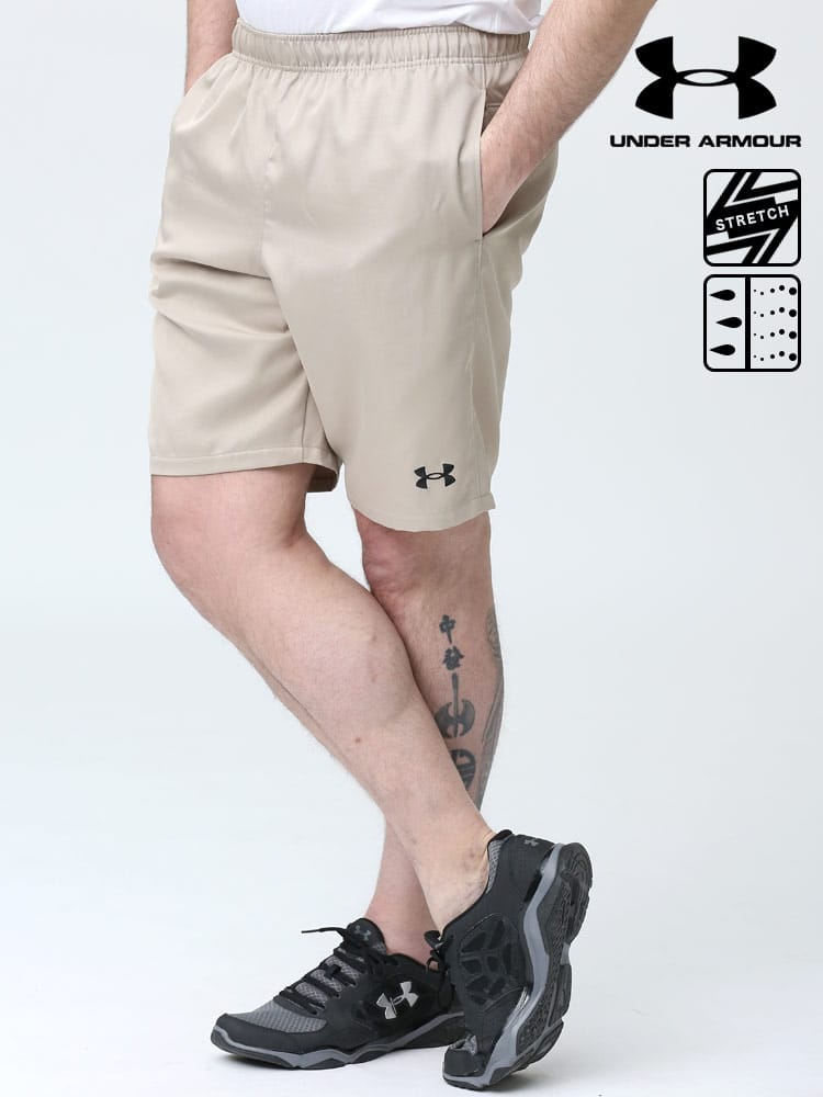 大きいサイズ メンズ UNDER ARMOUR (アンダーアーマー) 日本規格 heatgear LOOSE ワンポイント ショートパンツ TEAM UTILITY SHORTS