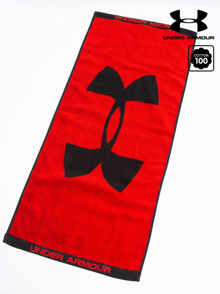 大きいサイズ メンズ UNDER ARMOUR (アンダーアーマー) 吸水 綿100％ BIGロゴ タオル TOWEL M 2.0