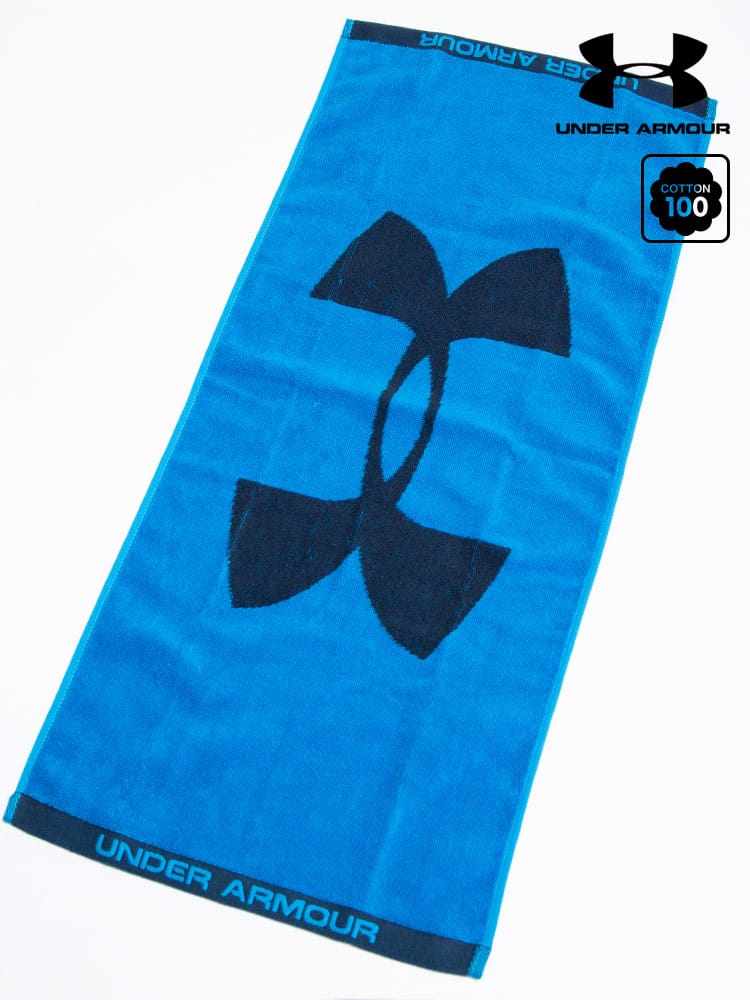 大きいサイズ メンズ UNDER ARMOUR (アンダーアーマー) 吸水 綿100％ BIGロゴ タオル TOWEL M 2.0