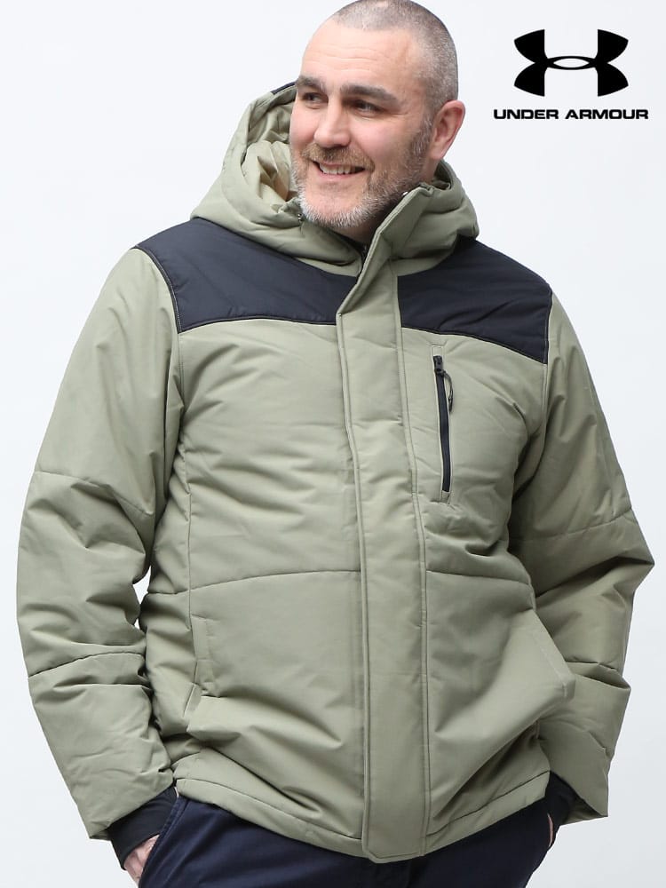 大きいサイズ メンズ UNDER ARMOUR (アンダーアーマー) 日本規格 LOOSE STORM1 フード フルジップ 中綿 ジャケット