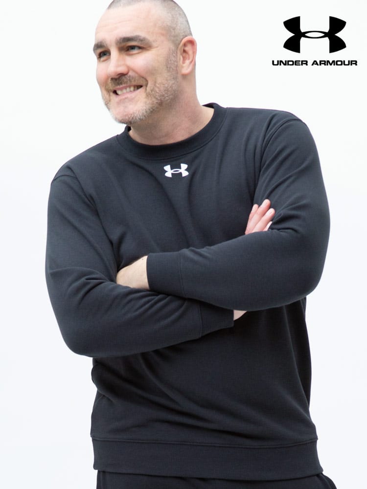 大きいサイズ メンズ UNDER ARMOUR (アンダーアーマー) 日本規格 LOOSE ワンポイント クルーネック スウェット TEAM SWEAT CREW
