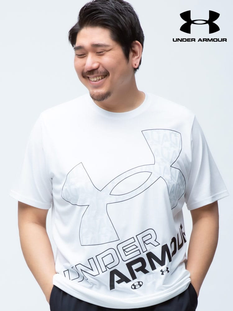 大きいサイズ メンズ UNDER ARMOUR (アンダーアーマー) 日本規格 LOOSE BIGロゴ クルーネック 半袖 Tシャツ