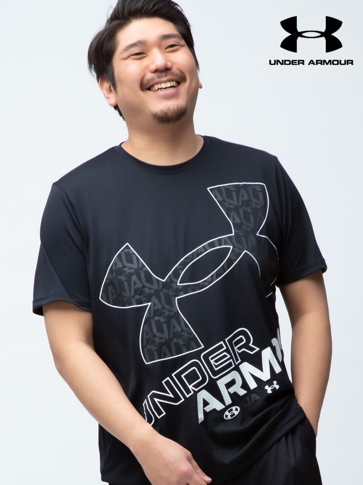大きいサイズ メンズ UNDER ARMOUR (アンダーアーマー) 日本規格 LOOSE BIGロゴ クルーネック 半袖 Tシャツ