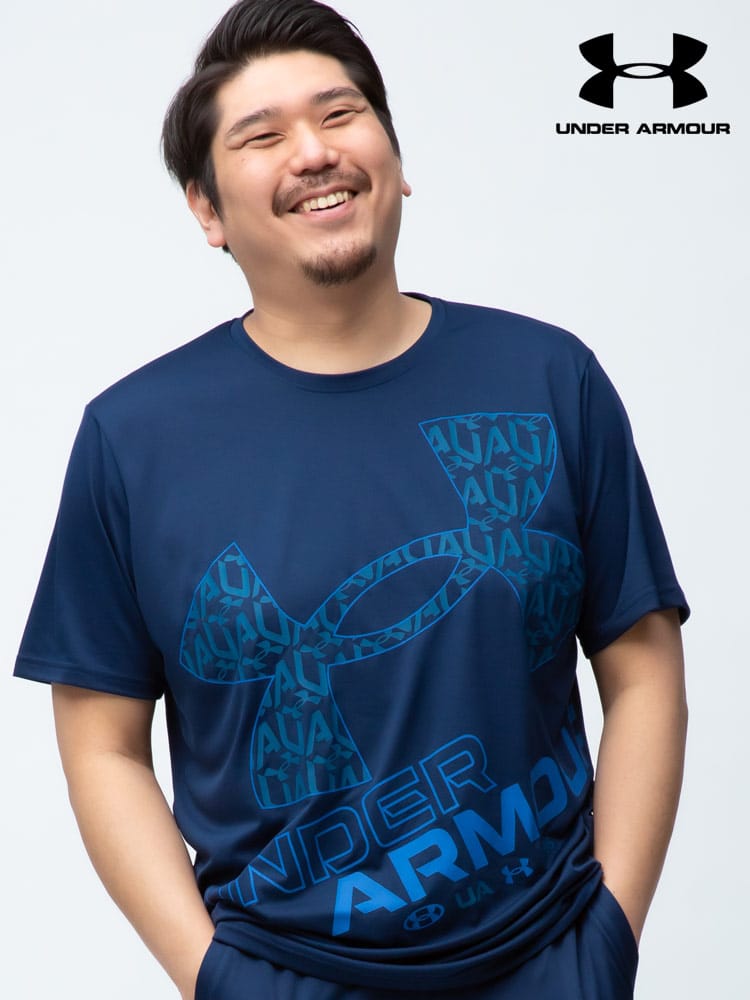 大きいサイズ メンズ UNDER ARMOUR (アンダーアーマー) 日本規格 LOOSE BIGロゴ クルーネック 半袖 Tシャツ