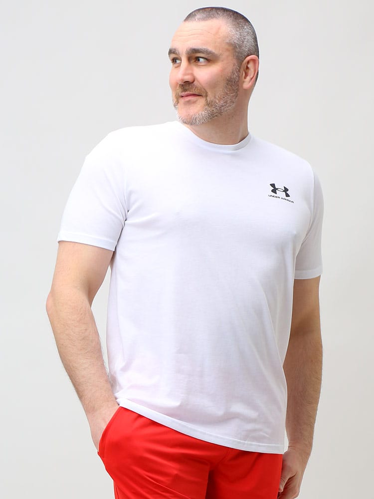 大きいサイズ メンズ UNDER ARMOUR (アンダーアーマー) 日本規格 LOOSE ワンポイント クルーネック 半袖 Tシャツ SPORTSTYLE LEFT CHEST SS