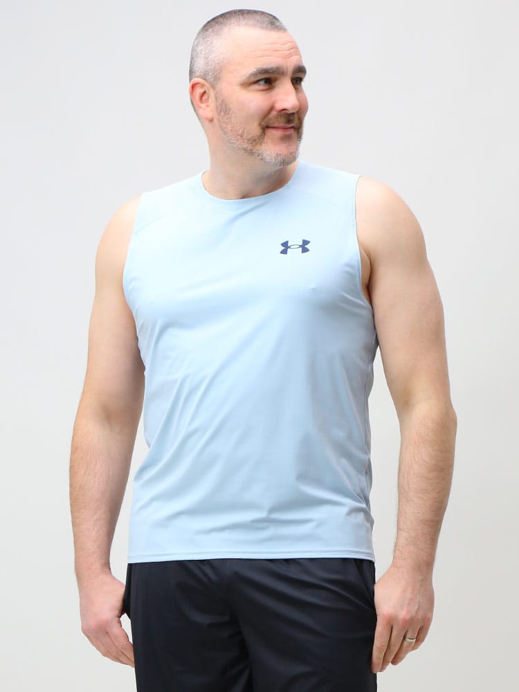 大きいサイズ メンズ UNDER ARMOUR (アンダーアーマー) 日本規格 FITTED クルーネック ノースリーブ Tシャツ Iso-Chill SL