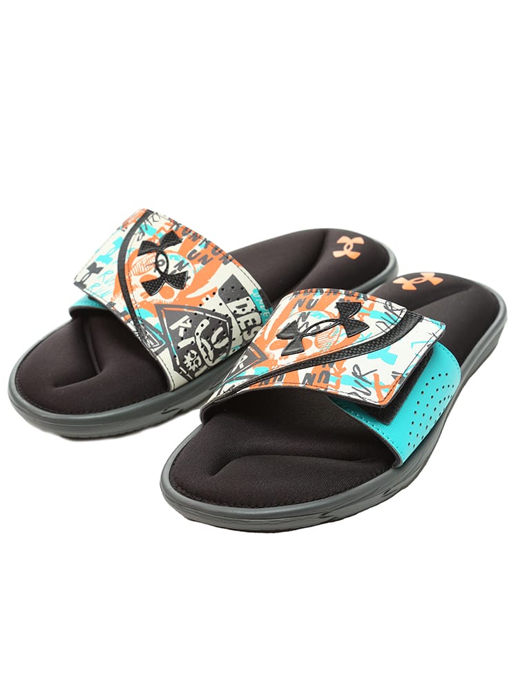 大きいサイズ メンズ UNDER ARMOUR (アンダーアーマー) 日本規格 プリント スライドサンダル M Ignite VI Graphic Strap