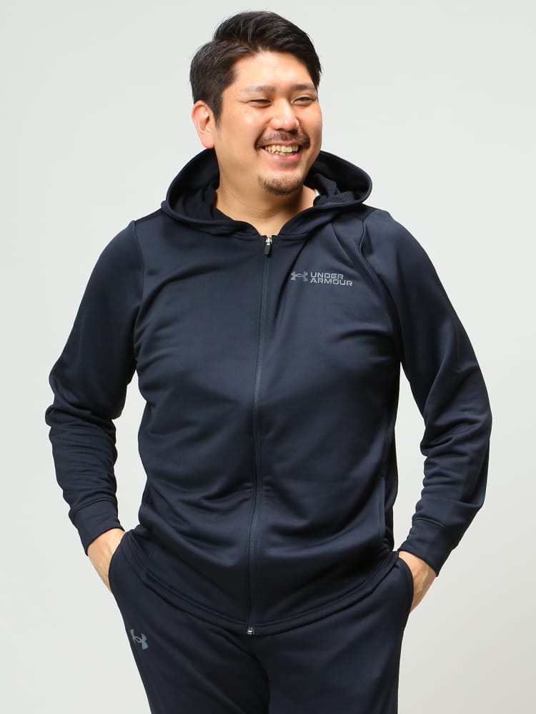 大きいサイズ メンズ UNDER ARMOUR (アンダーアーマー) 日本規格 LOOSE フルジップ パーカー TECH TERRY FZ