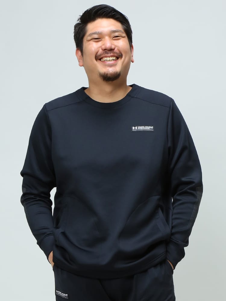 大きいサイズ メンズ UNDER ARMOUR (アンダーアーマー) 日本規格 FITTED クルーネック プルオーバー PERFOMANCE KNIT HYBRID FZ