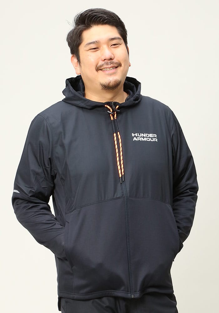 大きいサイズ メンズ UNDER ARMOUR (アンダーアーマー) 日本規格 LOOSE STORM 裏フリース フルジップ パーカー ARMOUR FLEECE MAX FZ HOODIE