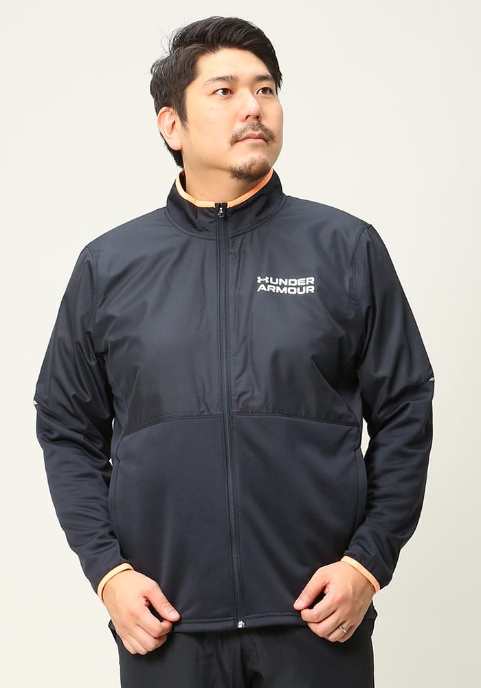 大きいサイズ メンズ UNDER ARMOUR (アンダーアーマー) 日本規格 LOOSE STORM 裏フリース フルジップ ジャケット ARMOUR FLEECE MAX FZ