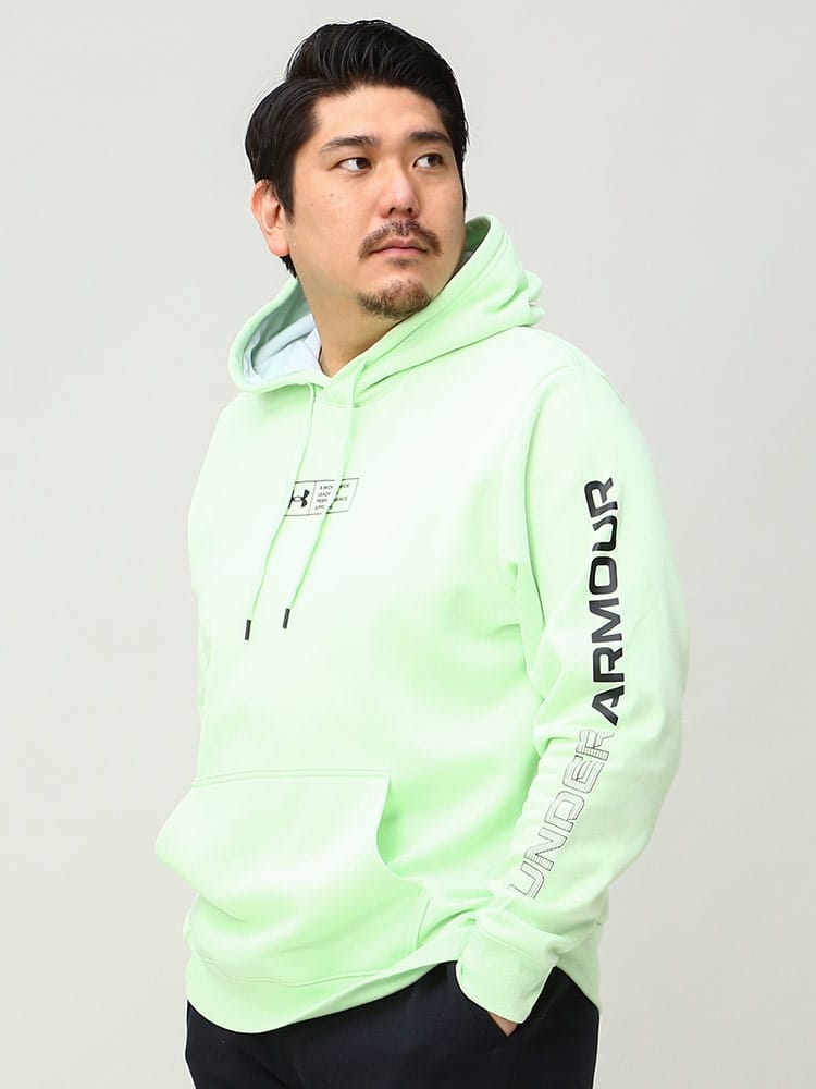 大きいサイズ メンズ UNDER ARMOUR (アンダーアーマー) 日本規格 LOOSE 裏起毛 プルオーバー パーカー Rival Fleece Gradient HD