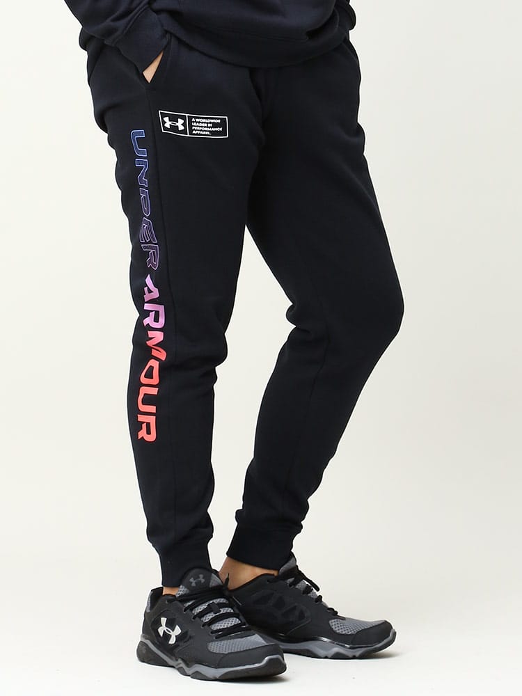 大きいサイズ メンズ UNDER ARMOUR (アンダーアーマー) 日本規格 LOOSE 裏起毛 スウェットパンツ Rival Fleece Gradient Gradient Jogger