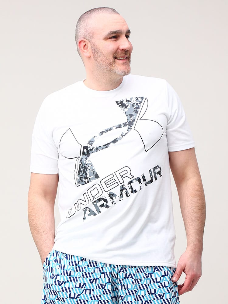 大きいサイズ メンズ UNDER ARMOUR (アンダーアーマー) 日本規格 LOOSE クルーネック BIGロゴ 半袖 Tシャツ TECH SHORT SLEEVE XL LOGO