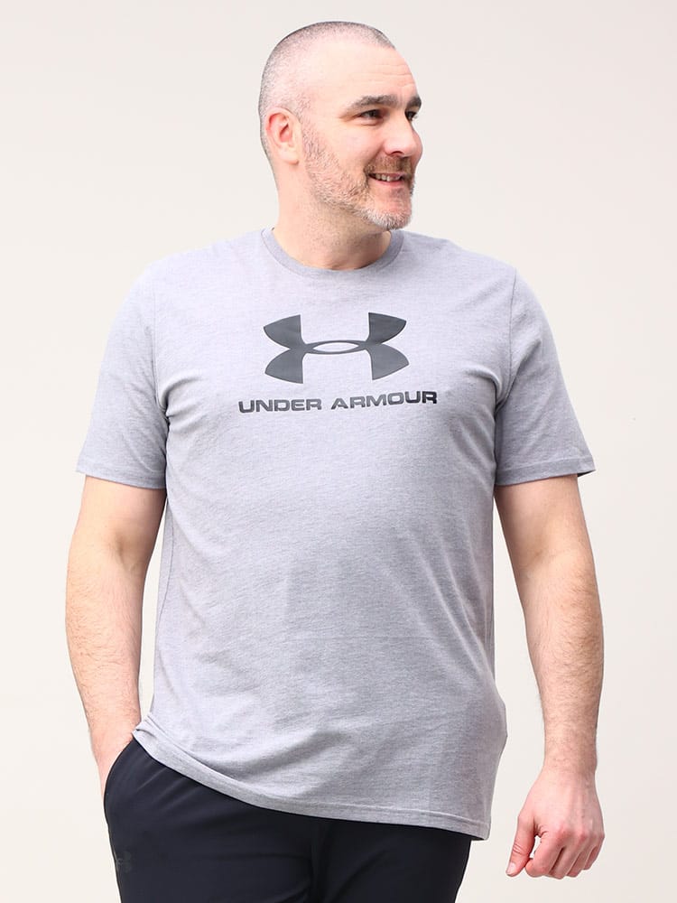 大きいサイズ メンズ UNDER ARMOUR (アンダーアーマー) 日本規格 LOOSE クルーネック フロントロゴ 半袖 Tシャツ SPORTSTYLE LOGO SHORT SLEEVE