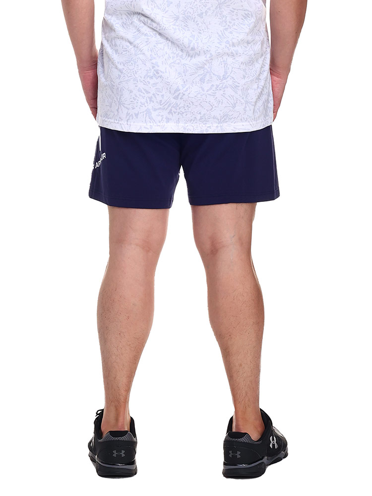 大きいサイズ メンズ UNDER ARMOUR (アンダーアーマー) 日本規格 ロゴプリント ショートパンツ SPORT STYLE Cotton Shorts パンツ・ズボン 新品 ネイビー 無地