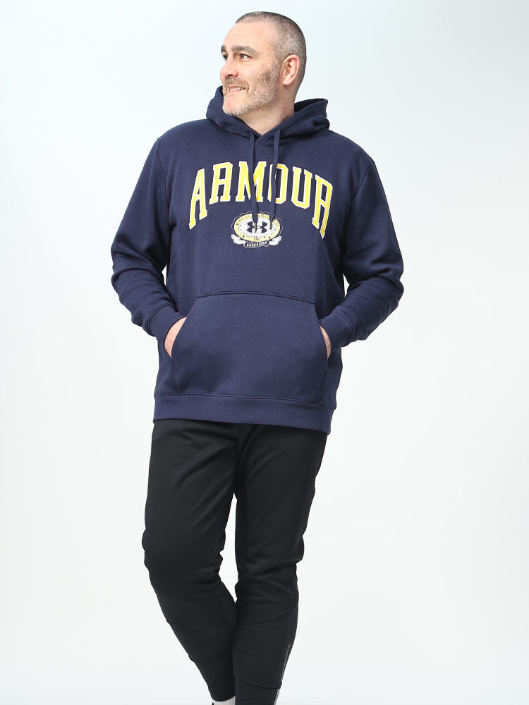 LOOSE 裏起毛 プルオーバー パーカー RIVAL FLEECE SBL HD (UNDER ARMOUR) アンダ |  大きいサイズの服【サカゼン公式通販】